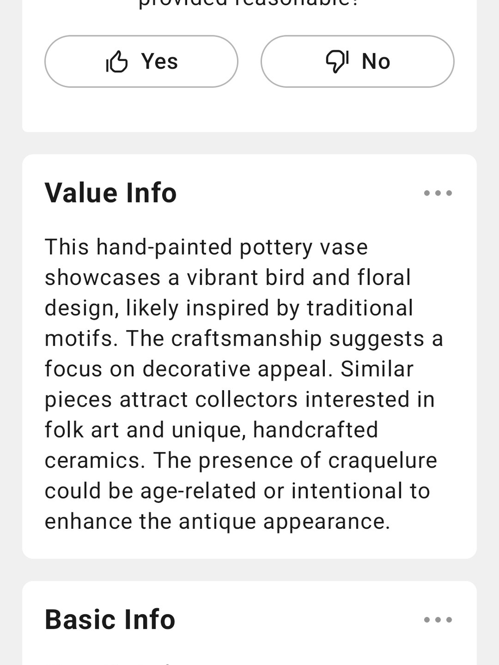 Hand Painted Pottery Vase - Picture 3 of 11